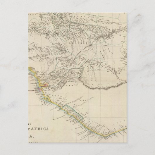 De westkust van Afrika Briefkaart (Voorkant)
