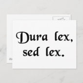 De wet is streng, maar het is de wet. briefkaart (Voorkant / Achterkant)