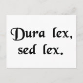 De wet is streng, maar het is de wet. briefkaart (Voorkant)