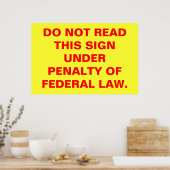 De wet poster (Keuken)