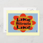 De wet van de aantrekkingskracht bloem briefkaart (Voorkant / Achterkant)