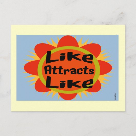 De wet van de aantrekkingskracht bloem briefkaart (Voorkant)