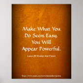 De wet van de Vermogensmacht schijnt krachtig Gold Poster (Voorkant)