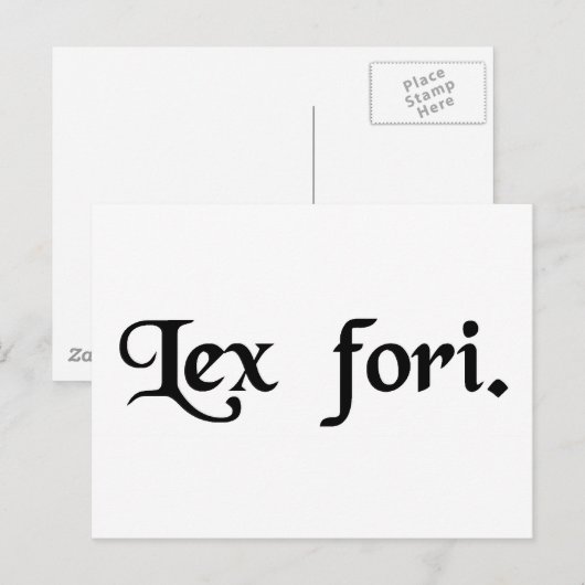 De wet van het forum. briefkaart (Voorkant / Achterkant)