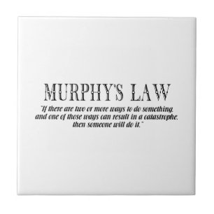 De wet van Murphy Tegeltje