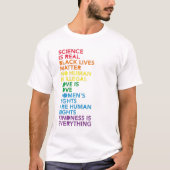 De wetenschap in nood is echt zwart, LGBT-materiaa T-shirt (Voorkant)