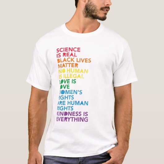 De wetenschap in nood is echt zwart, LGBT-materiaa T-shirt (Voorkant)