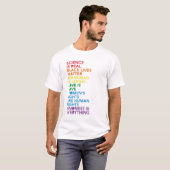 De wetenschap in nood is echt zwart, LGBT-materiaa T-shirt (Voorkant volledig)
