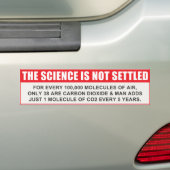 De wetenschap is niet geregeld bumpersticker (Op auto)
