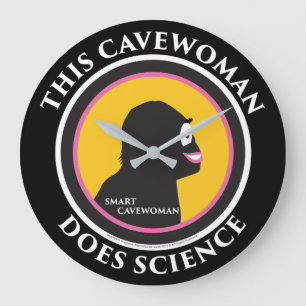 De Wetenschap Slimme Cavewoman van de Klok van de