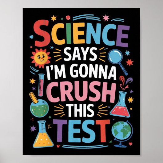 De wetenschap zegt dat ik deze test van de leraar poster (Voorkant)