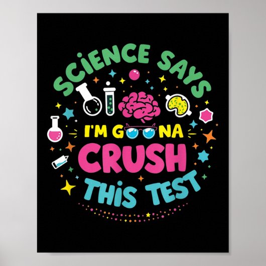 De wetenschap zegt dat ik deze test van de leraar  poster (Voorkant)