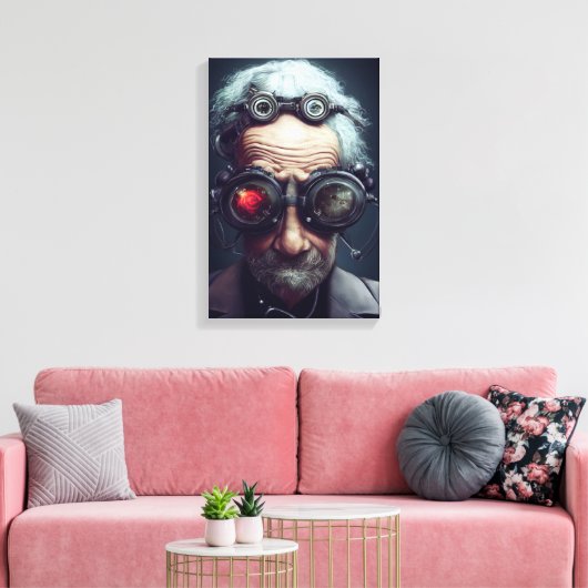 De wetenschapper canvas afdruk (Insitu (Woonkamer))