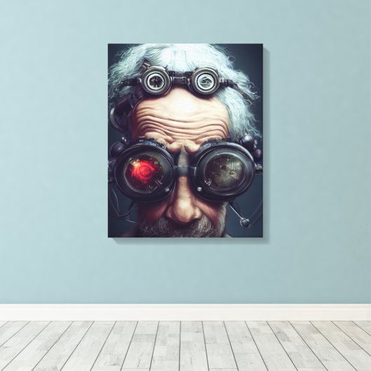 De wetenschapper canvas afdruk (Insitu (Houten vloer))