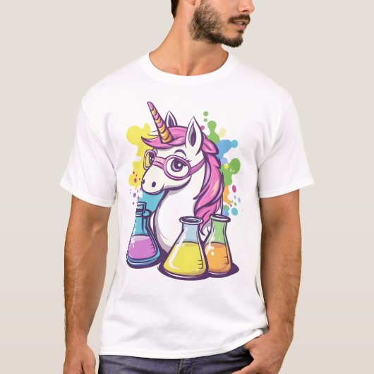 De Wetenschapper Eenhoorn (1) T-shirt (Voorkant)