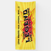 De wetgeving van de aftredende partij zal op spandoek (Verticaal)