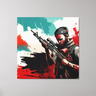 De wetten van de Controle van het pistool nu vóór  Canvas Afdruk