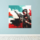 De wetten van de Controle van het pistool nu vóór  Canvas Afdruk (Insitu (Houten vloer))