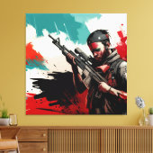 De wetten van de Controle van het pistool nu vóór  Canvas Afdruk (Insitu (Woonkamer))