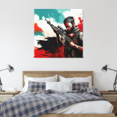 De wetten van de Controle van het pistool nu vóór  Canvas Afdruk (Insitu (Slaapkamer))