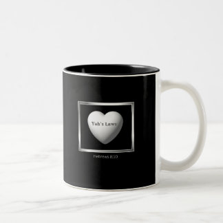 De wetten van Yah zijn in ons hart geschreven Tweekleurige Koffiemok