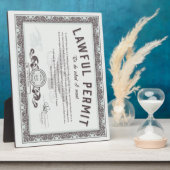 De wettige vergunning doet wat u wilt fotoplaat (Zijkant)