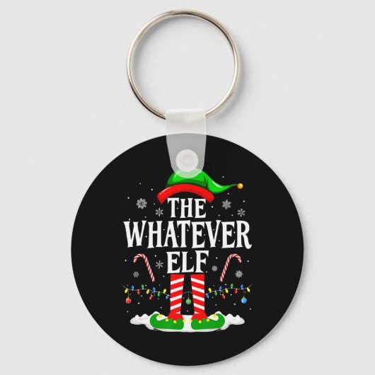 De Whatever Elf Kerstmis Grappige Matching Familie Sleutelhanger (Voorkant)