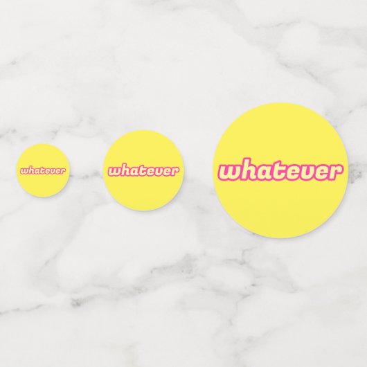 De 'Whatever' Kunst Confetti (Voorkanten)