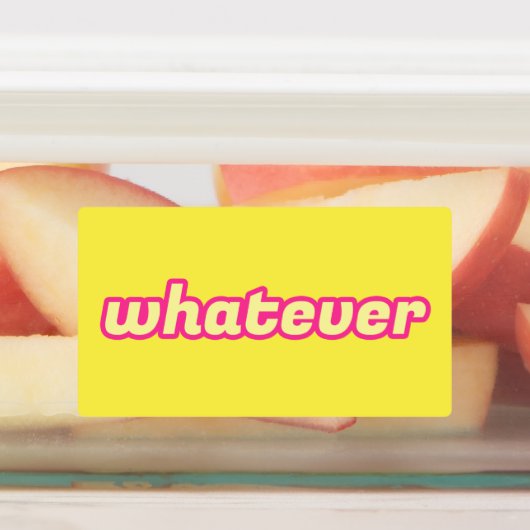 De 'Whatever' Kunst Labels (Aangebracht)