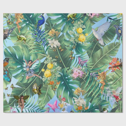 De Whimsical Fantasy World Cadeaupapier (Vlak)