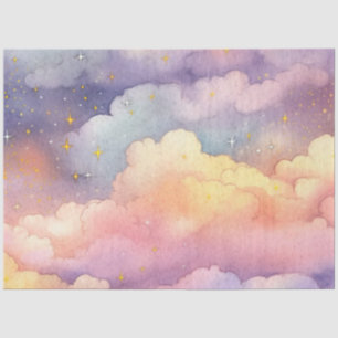 De Whimsical Pastel Cloud Serie Ontwerp 6 Tissuepapier