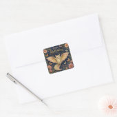 De Whimsical Vleugelde Vertrouweling Vierkante Sticker (Envelop)
