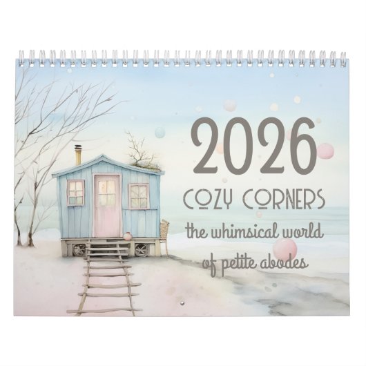 De Whimsical Wereld van Kleine Woningen Kalender (Hoes)