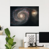 De Whirlpool Galaxy en de Vennootschap Poster (Thuiskantoor)