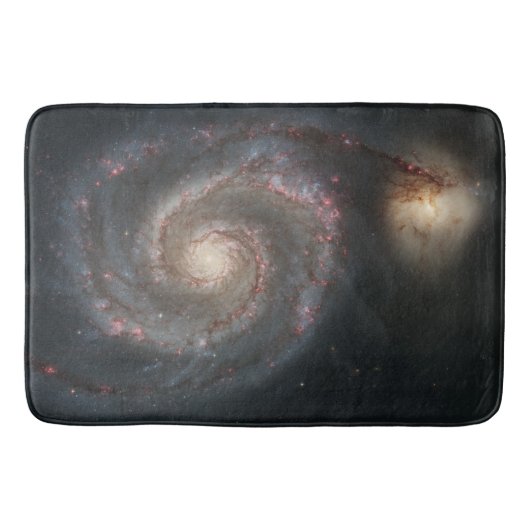De Whirlpool Galaxy M51 & Companion in de ruimte Badmat (Voorkant)