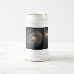 De Whirlpool Galaxy M51 & Companion in de ruimte Bierpul