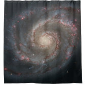 De Whirlpool Galaxy M51 & Companion in de ruimte Douchegordijn (Voorkant)
