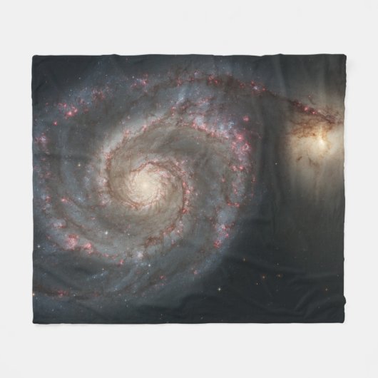 De Whirlpool Galaxy M51 & Companion in de ruimte Fleece Deken (Voorkant (Horizontaal))