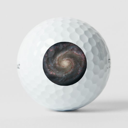 De Whirlpool Galaxy M51 & Companion in de ruimte Golfballen (Voorkant)
