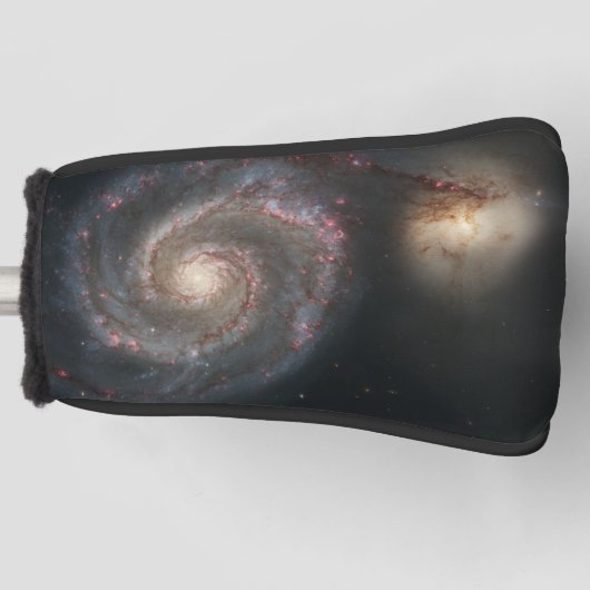De Whirlpool Galaxy M51 & Companion in de ruimte Golfheadcover (Voorkant)