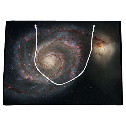 De Whirlpool Galaxy M51 & Companion in de ruimte Groot Cadeauzakje (Voorkant)