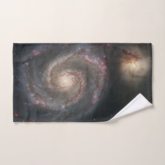 De Whirlpool Galaxy M51 & Companion in de ruimte Handdoek (Handdoek)