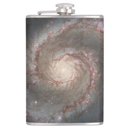 De Whirlpool Galaxy M51 & Companion in de ruimte Heupfles (Voorkant)