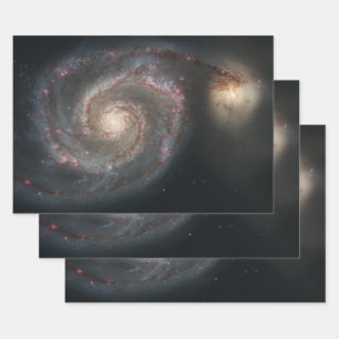 De Whirlpool Galaxy M51 & Companion in de ruimte Inpakpapier Vel