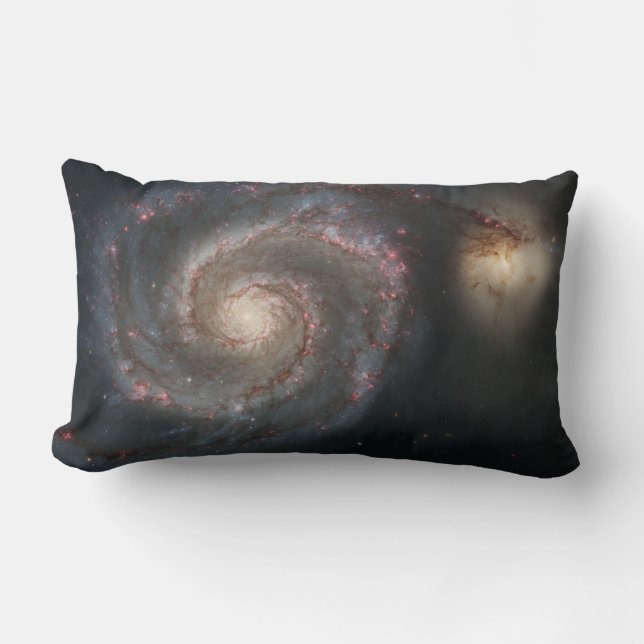 De Whirlpool Galaxy M51 & Companion in de ruimte Kussen (Voorkant)
