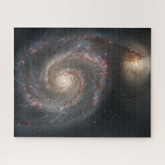 De Whirlpool Galaxy M51 & Companion in de ruimte Legpuzzel (Horizontaal)