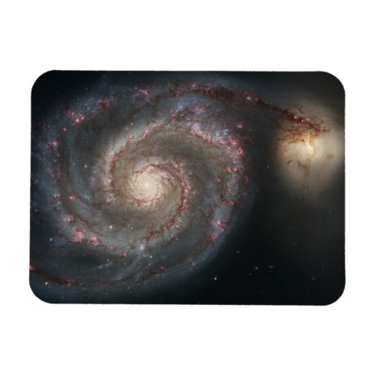 De Whirlpool Galaxy M51 & Companion in de ruimte Magneet (Horizontaal)
