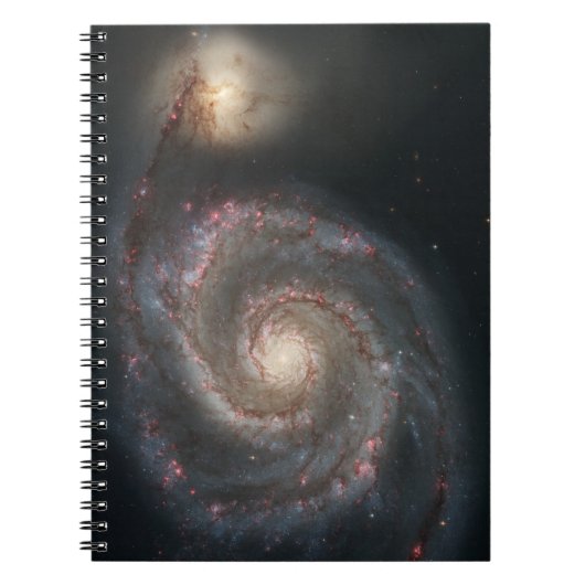 De Whirlpool Galaxy M51 & Companion in de ruimte Notitieboek (Voorkant)
