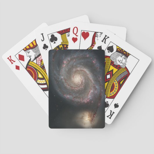 De Whirlpool Galaxy M51 & Companion in de ruimte Pokerkaarten (Achterkant)