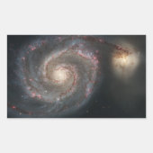 De Whirlpool Galaxy M51 & Companion in de ruimte Rechthoekige Sticker (Voorkant)